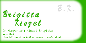 brigitta kiszel business card